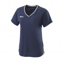 Wilson Tennis-Shirt Team II V-Neck 2021 navy Damen